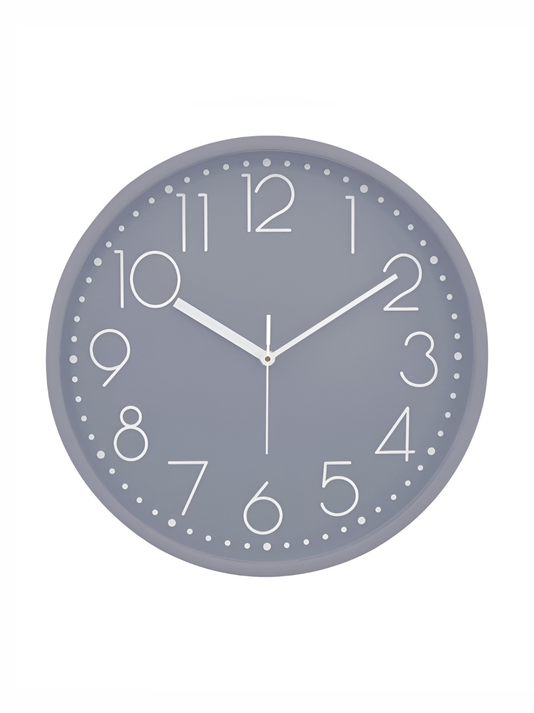 

RANDOM Grey & White Printed Contemporary Round Wall Clock