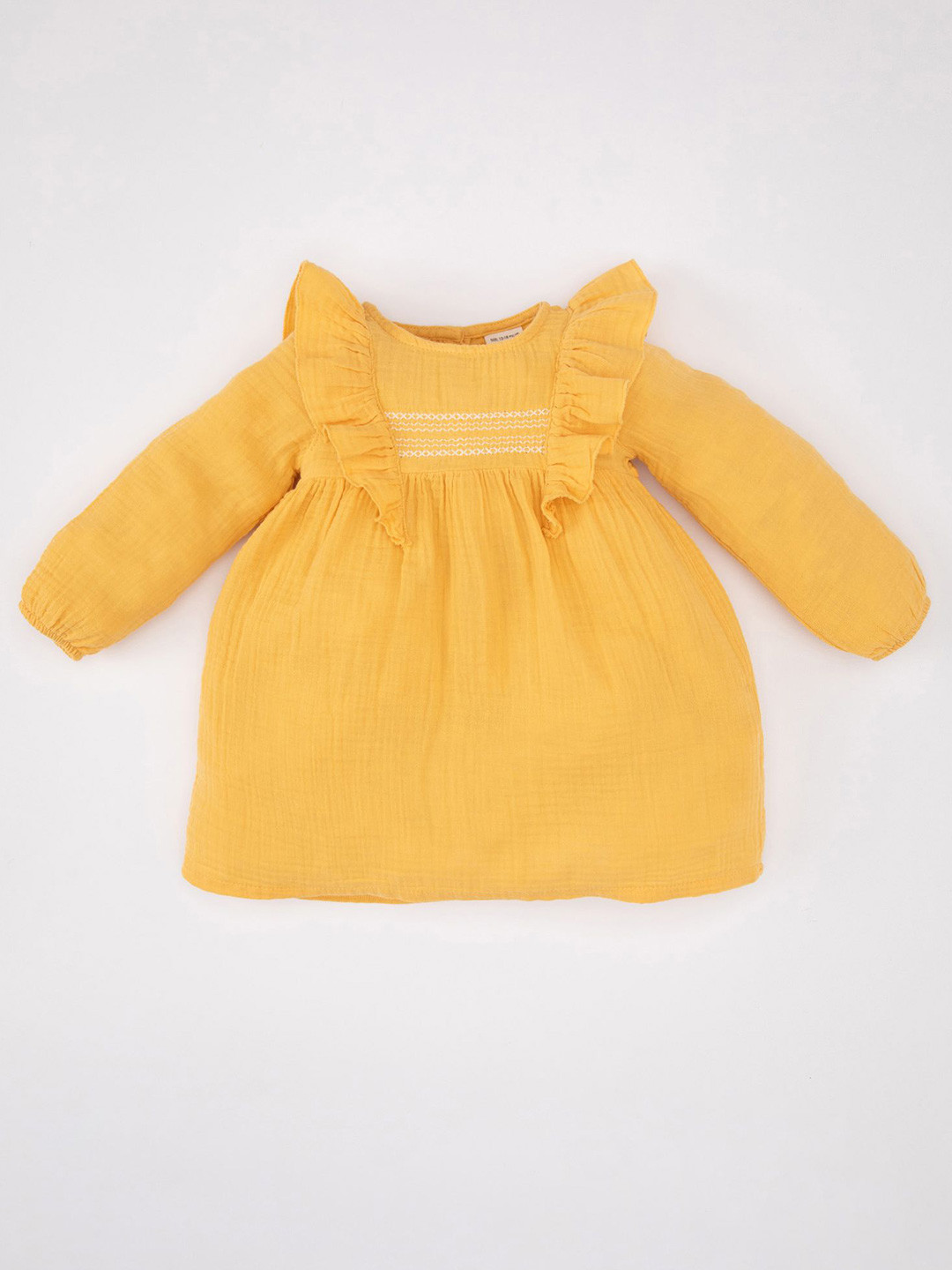

DeFacto Girls Pure Cotton A-Line Dress, Yellow