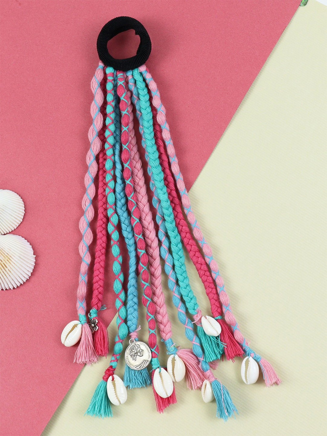 

Asthetika Kids Girls Beaded Ponytail Holders, Blue