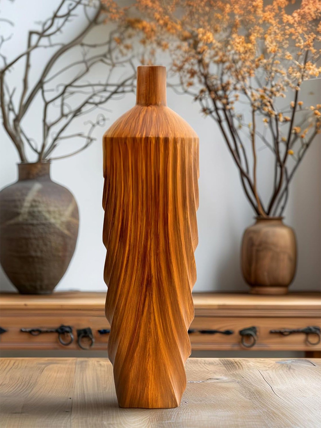 

Ekhasa Brown Textured Water Proof Flower Vases