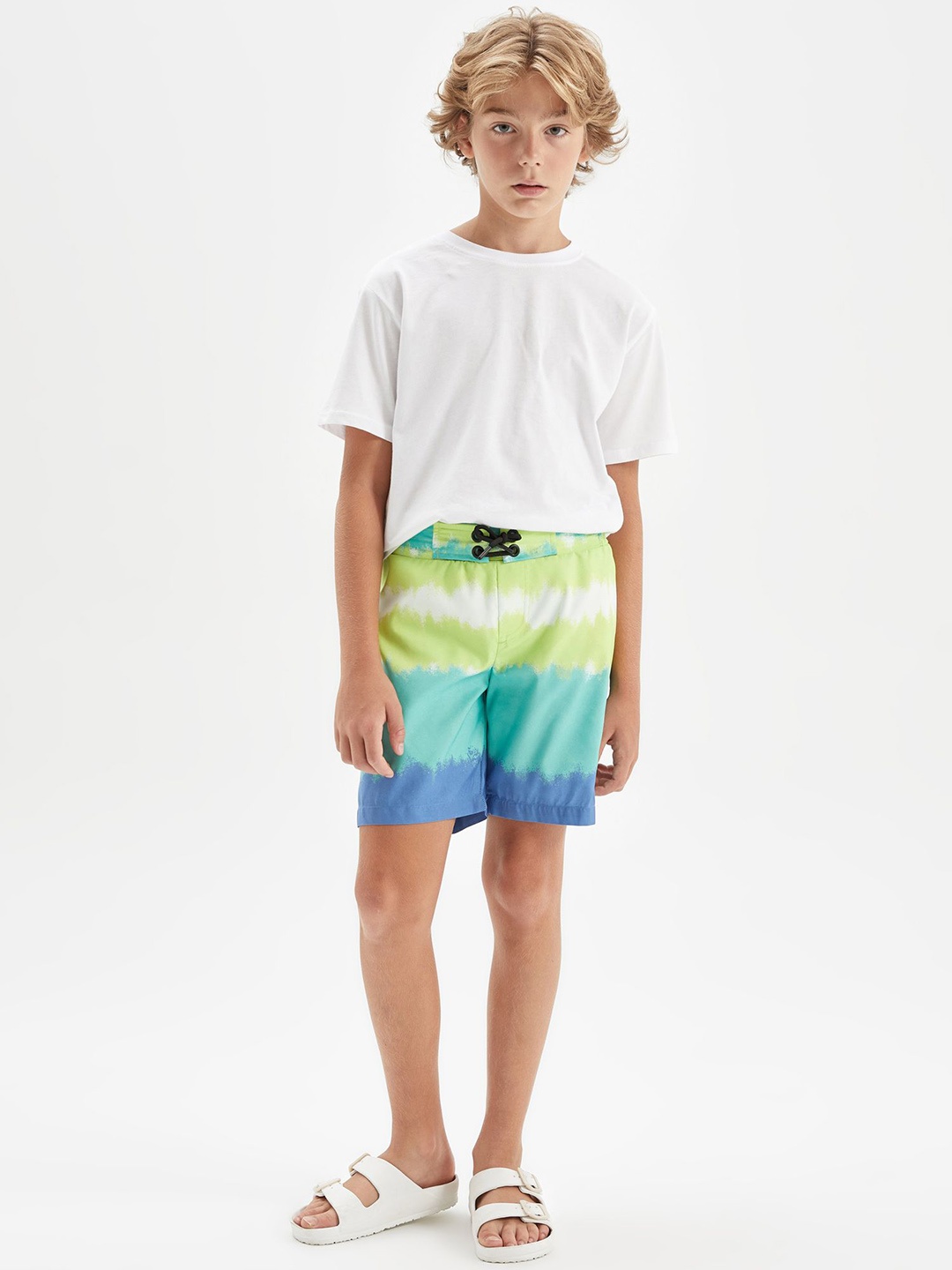 

DeFacto Boys Printed Swim Shorts, Blue