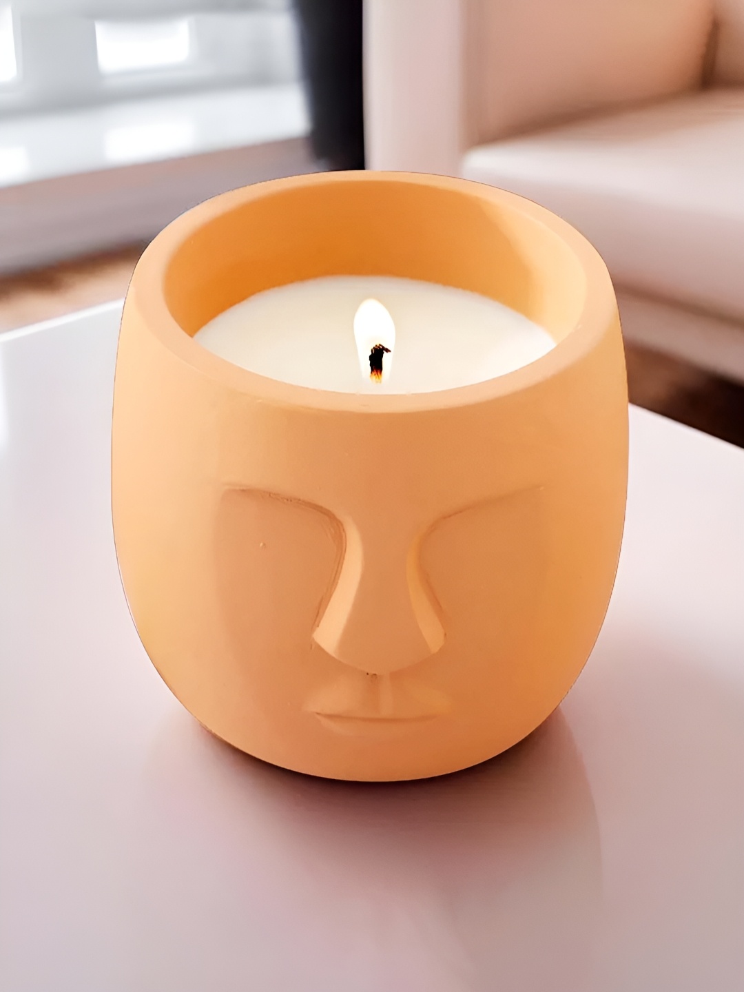 

Ekhasa White & Orange Soy Wax Patchouli Scented Jar Candle