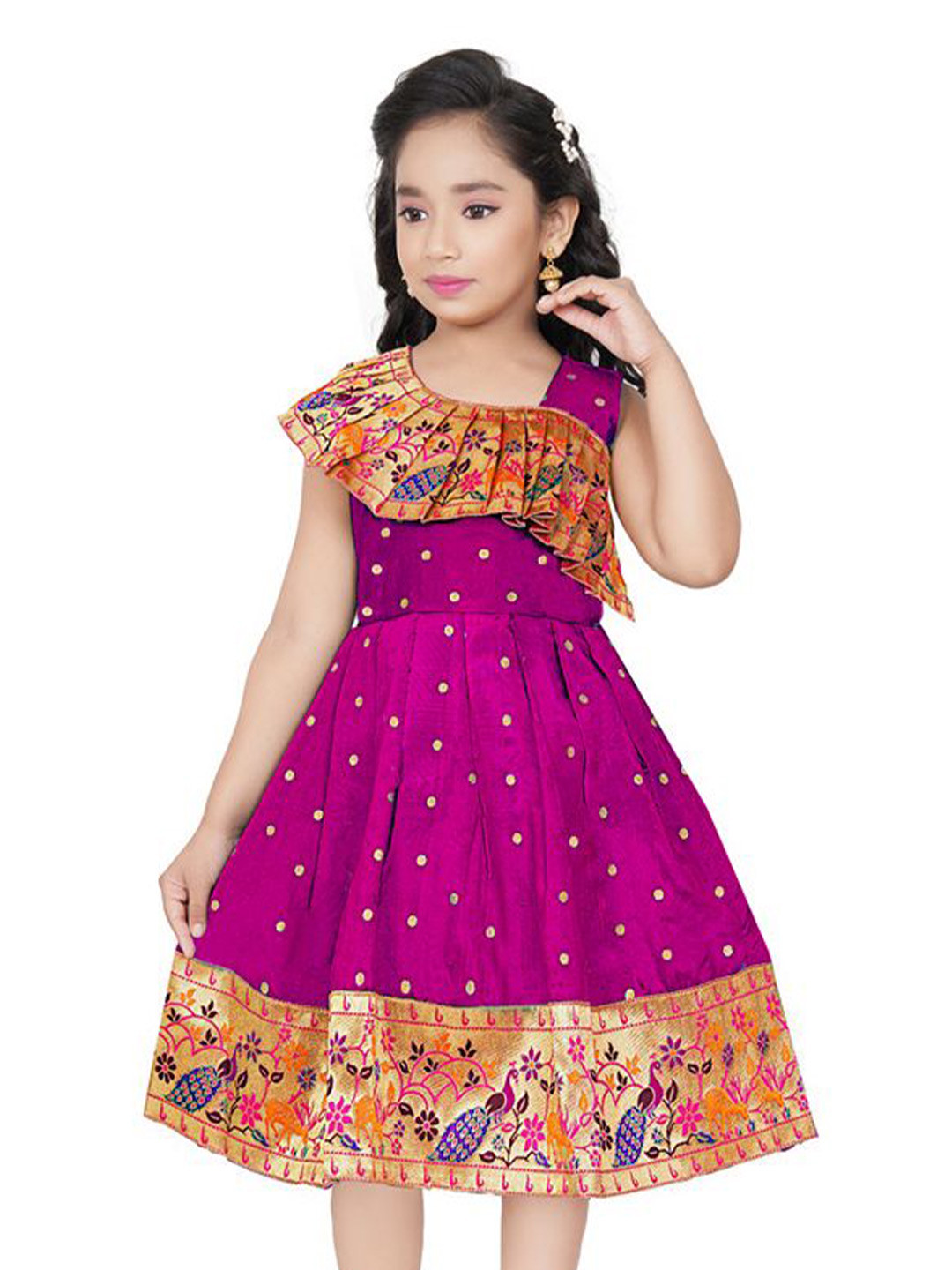 

BAESD Girls Embellished Flared Sleeveless Fit & Flare Dress, Purple