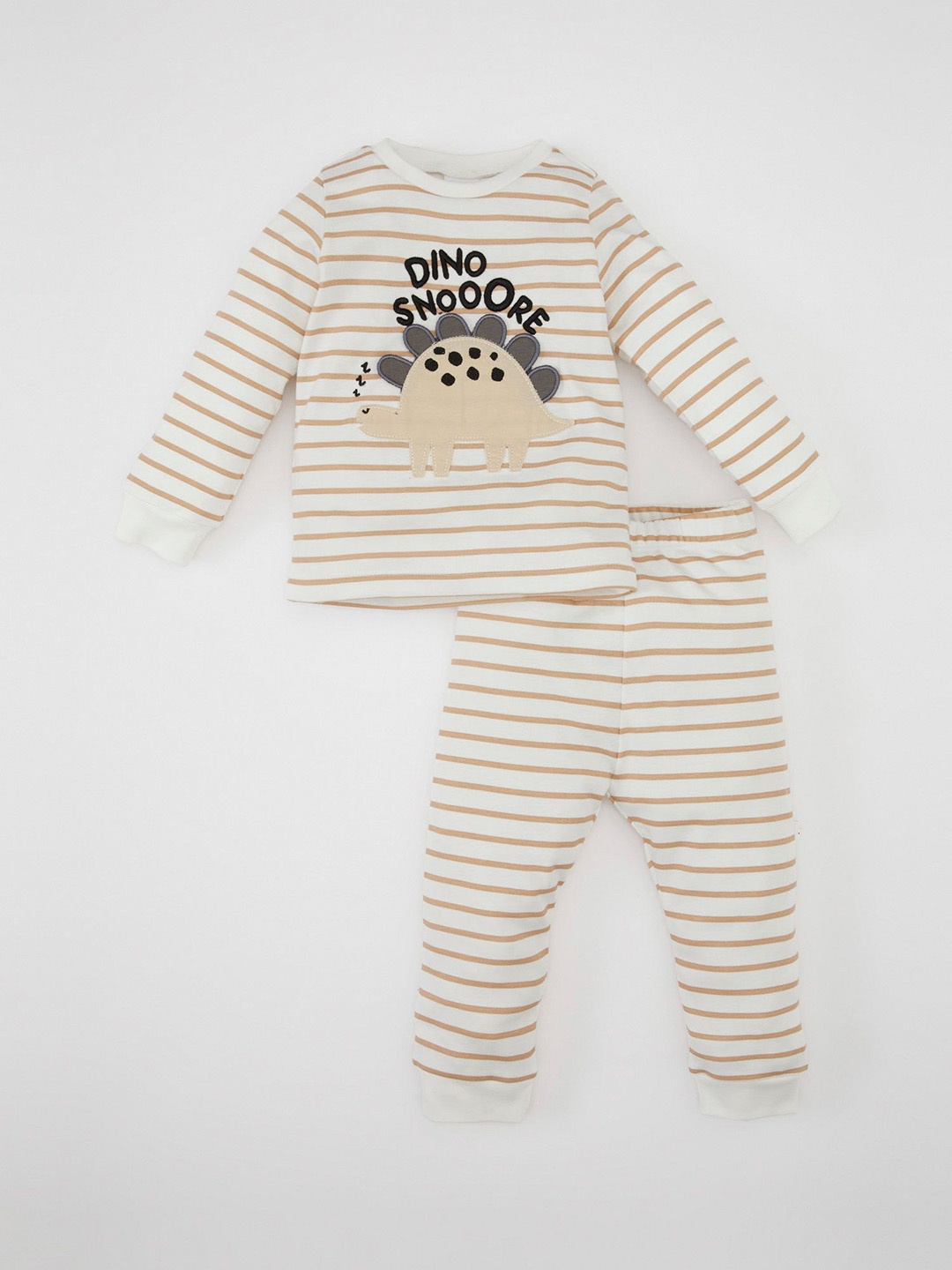 

DeFacto Boys Conversational Printed Pure Cotton Night suit, White
