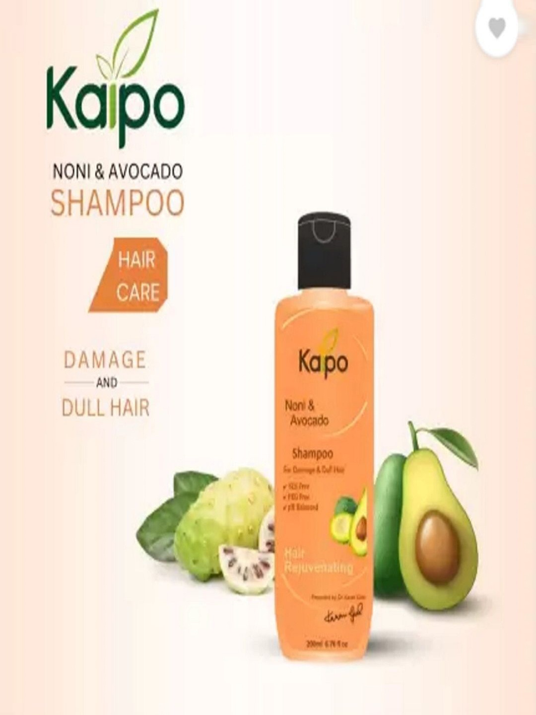 

keva Noni & Avocado Shampoo-200ml, Orange