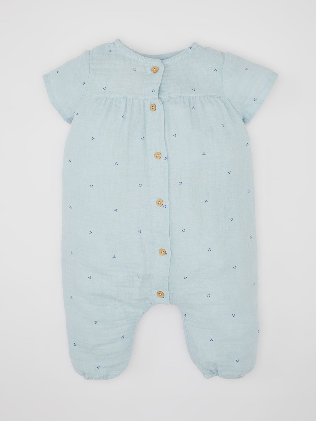 

DeFacto Girls Printed Pure Cotton Jumpsuit, Blue