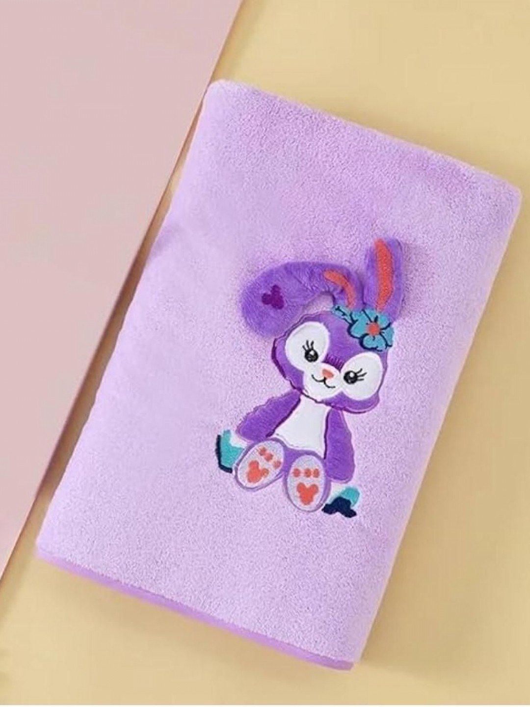 

Butterthief Purple & White Printed Cotton 380 GSM Bath Towel