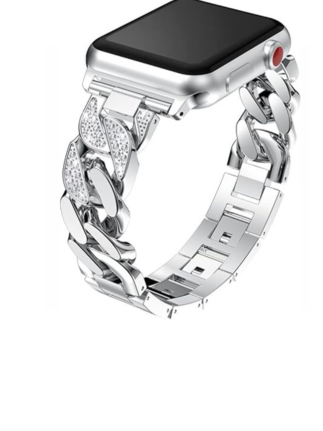 

PEEPERLY Elegant Diamond Stainless Steel Bracelet Watch Straps, Silver