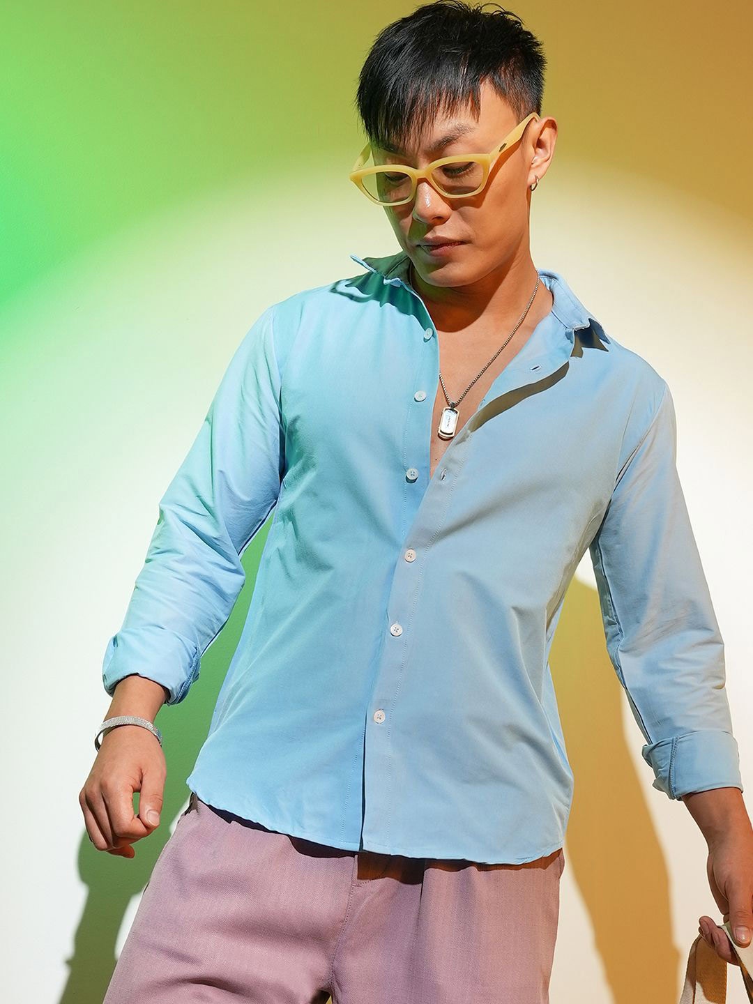 

Campus Sutra Men Comfort Opaque Casual Shirt, Blue