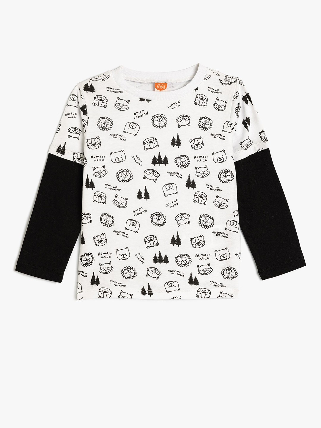 

Koton Boys Conversational Printed Round Neck Cotton T-Shirt, White