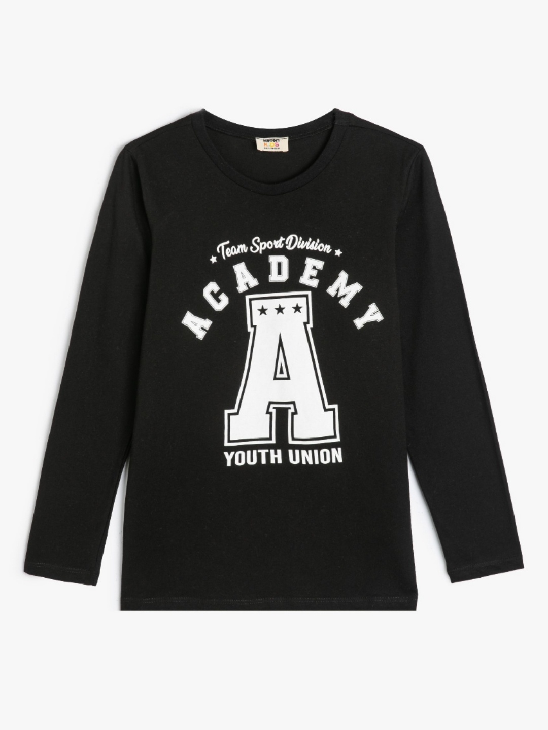 

Koton Girls Graphic Printed Round Neck Cotton T-Shirt, Black