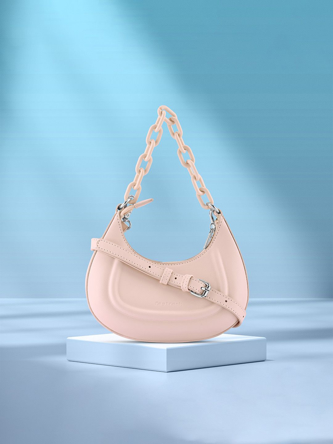 

Fastrack PU Structured Shoulder Bag with Quilted, Pink