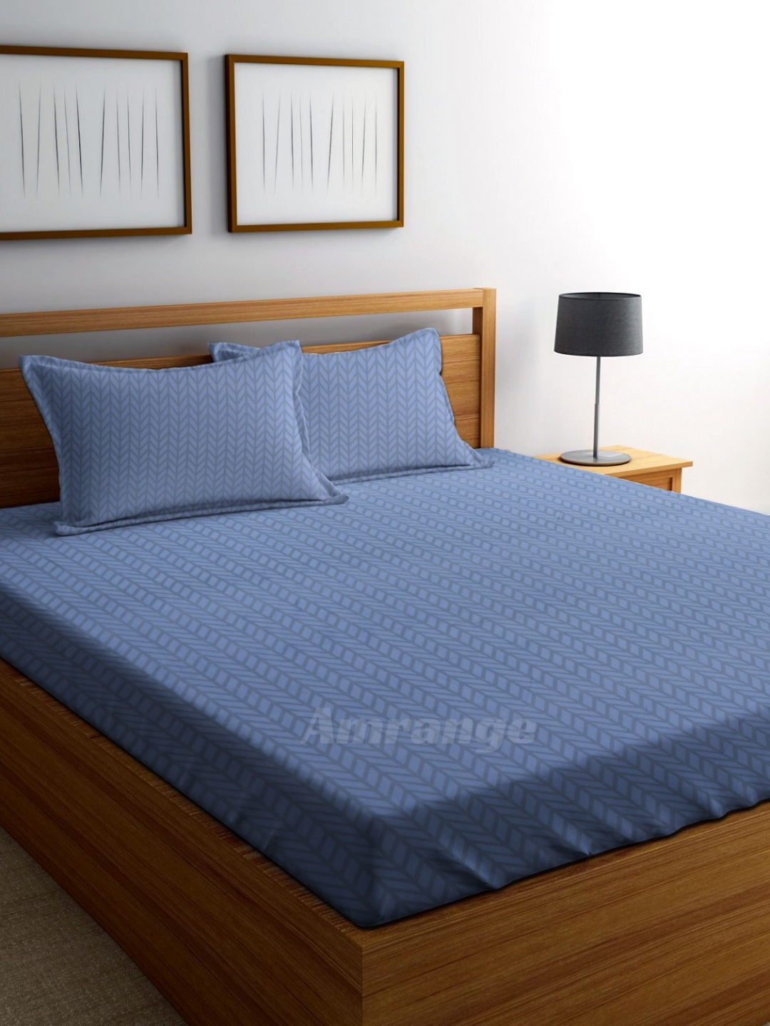 

AMRANGE Multicoloured Geometric 250 TC King Bedsheet with 2 Pillow Covers, Multi