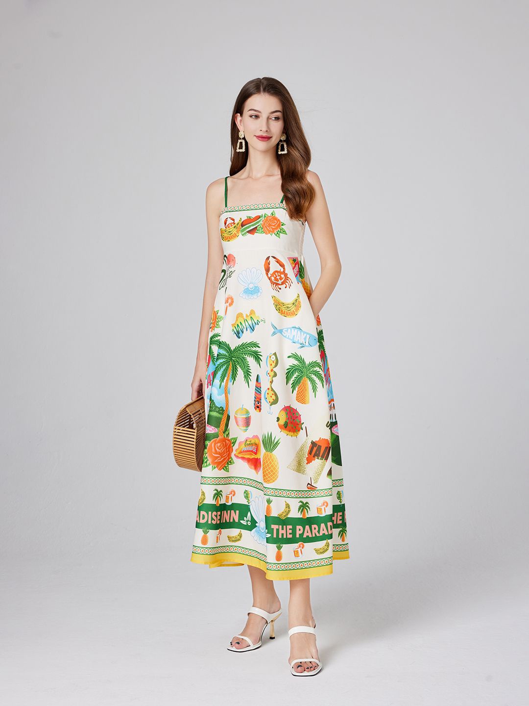 

JC Collection Floral Print A-Line Maxi Dress, Yellow