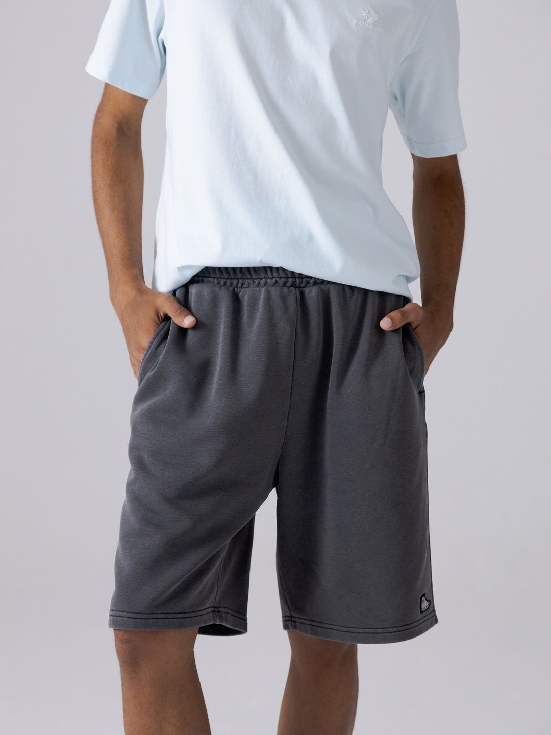 

Converse Unisex Go-To Sneaker Patch French Terry Shorts, Black