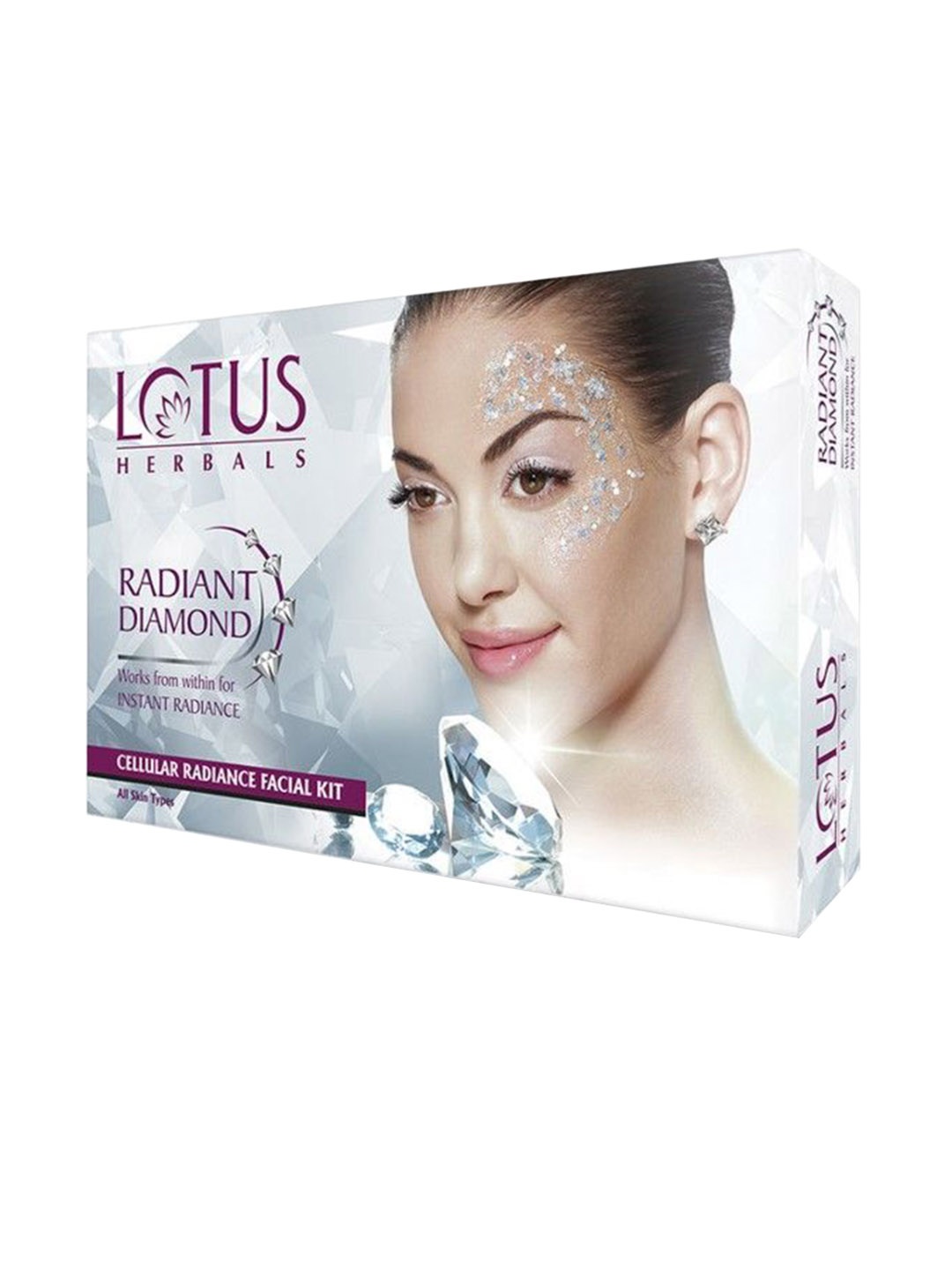 

Lotus Herbals Radiant Diamond Cellular Radiance 4 In 1 Facial Kit-37g Each, White