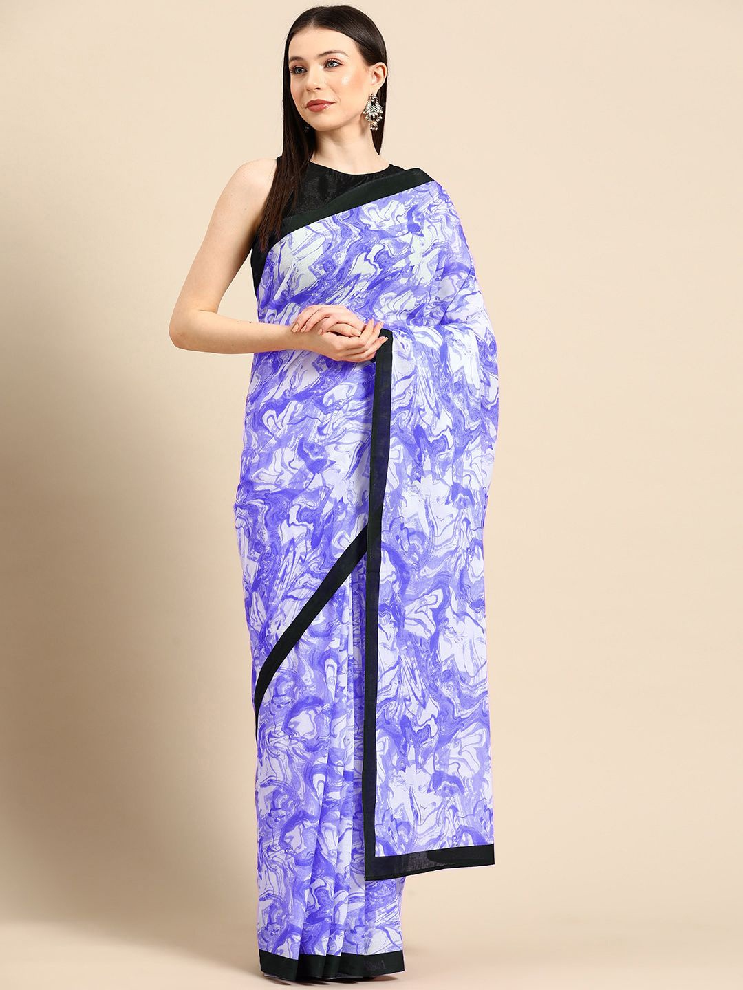 

BUTA BUTI Pure Cotton Saree, Violet