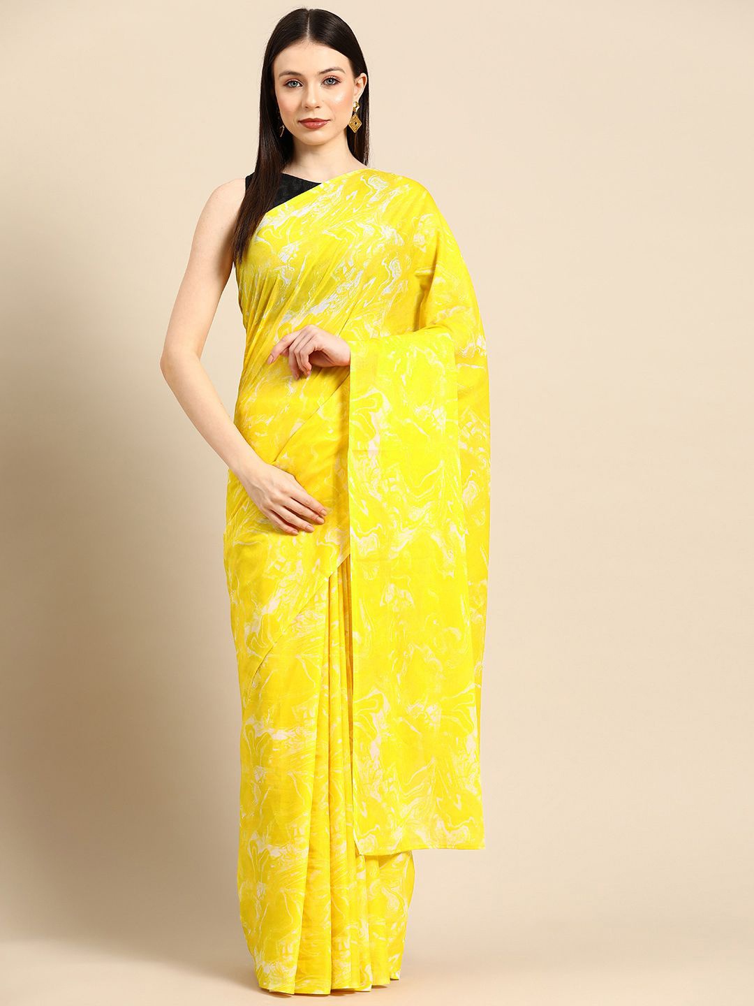 

BUTA BUTI Pure Cotton Saree, Yellow