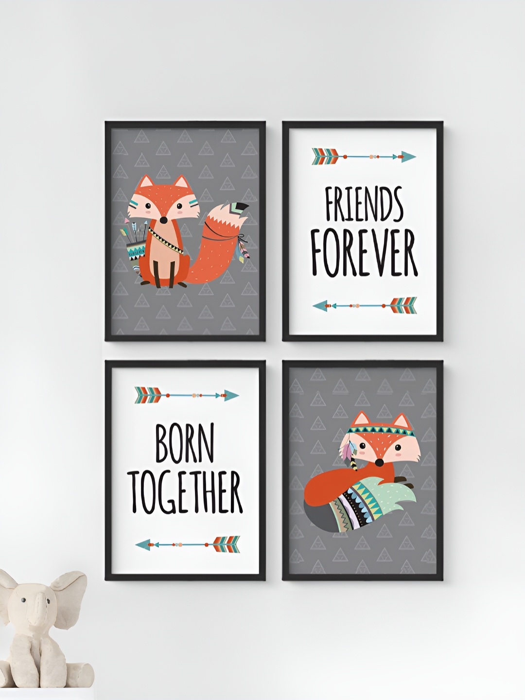 

My Kids Wall Black & Red 4 Piece Paper Other Wall Paintings