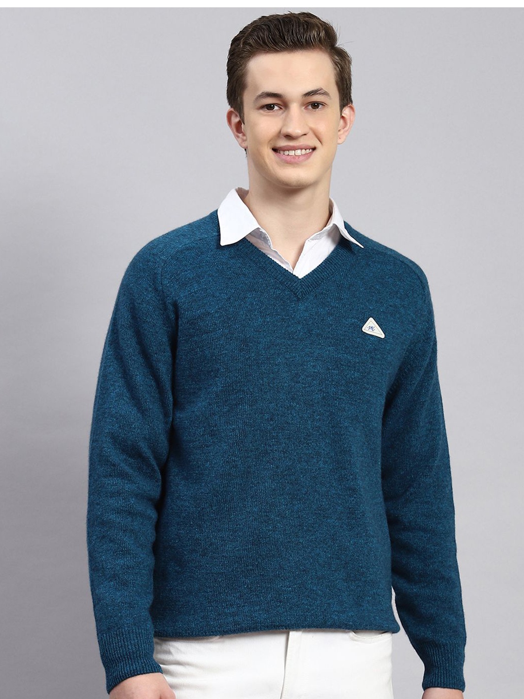 

Monte Carlo Men Woollen Pullover, Turquoise blue
