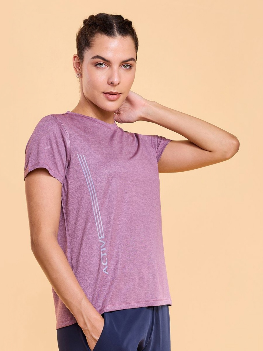 

Enamor Women Typography Printed Round Neck T-Shirt, Pink