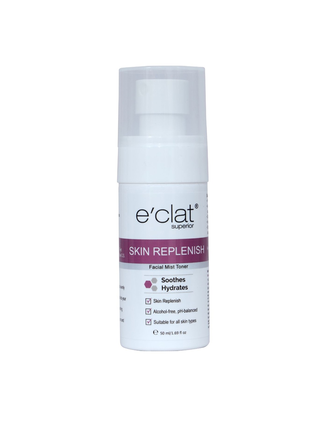 

e'clat superior Skin Replenish Facial Mist Toner With Hyaluronic Acid-50ml, White