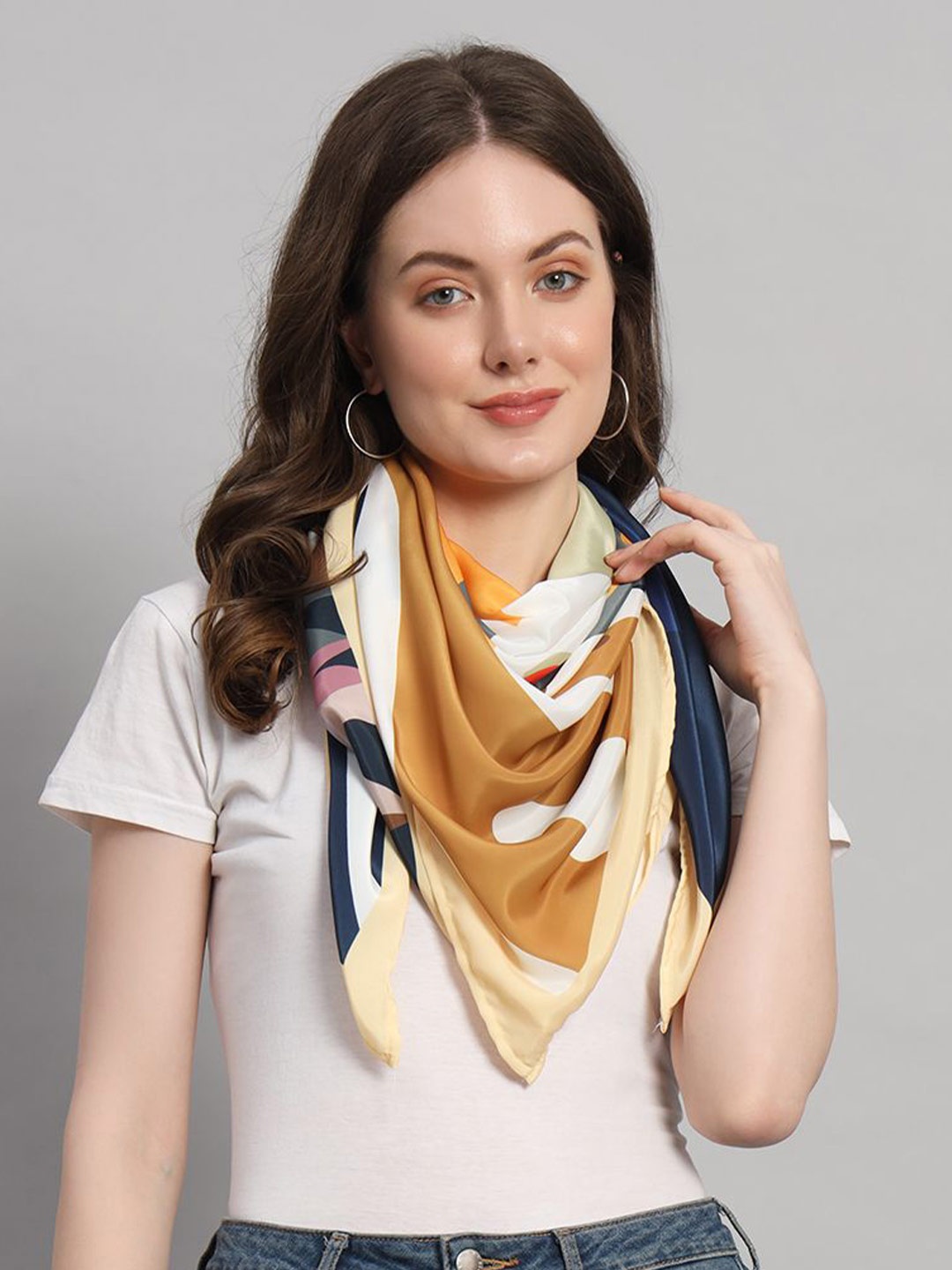 

Ravaiyaa Women Printed Scarf, Yellow