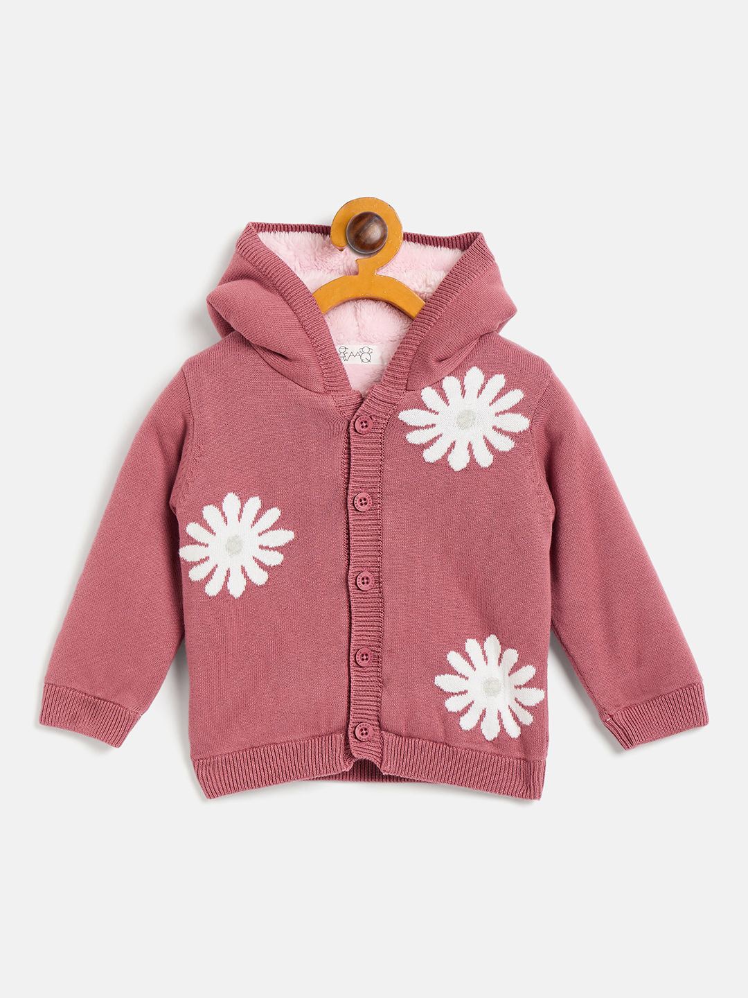 

JWAAQ Girls Floral Printed Cardigan, Pink