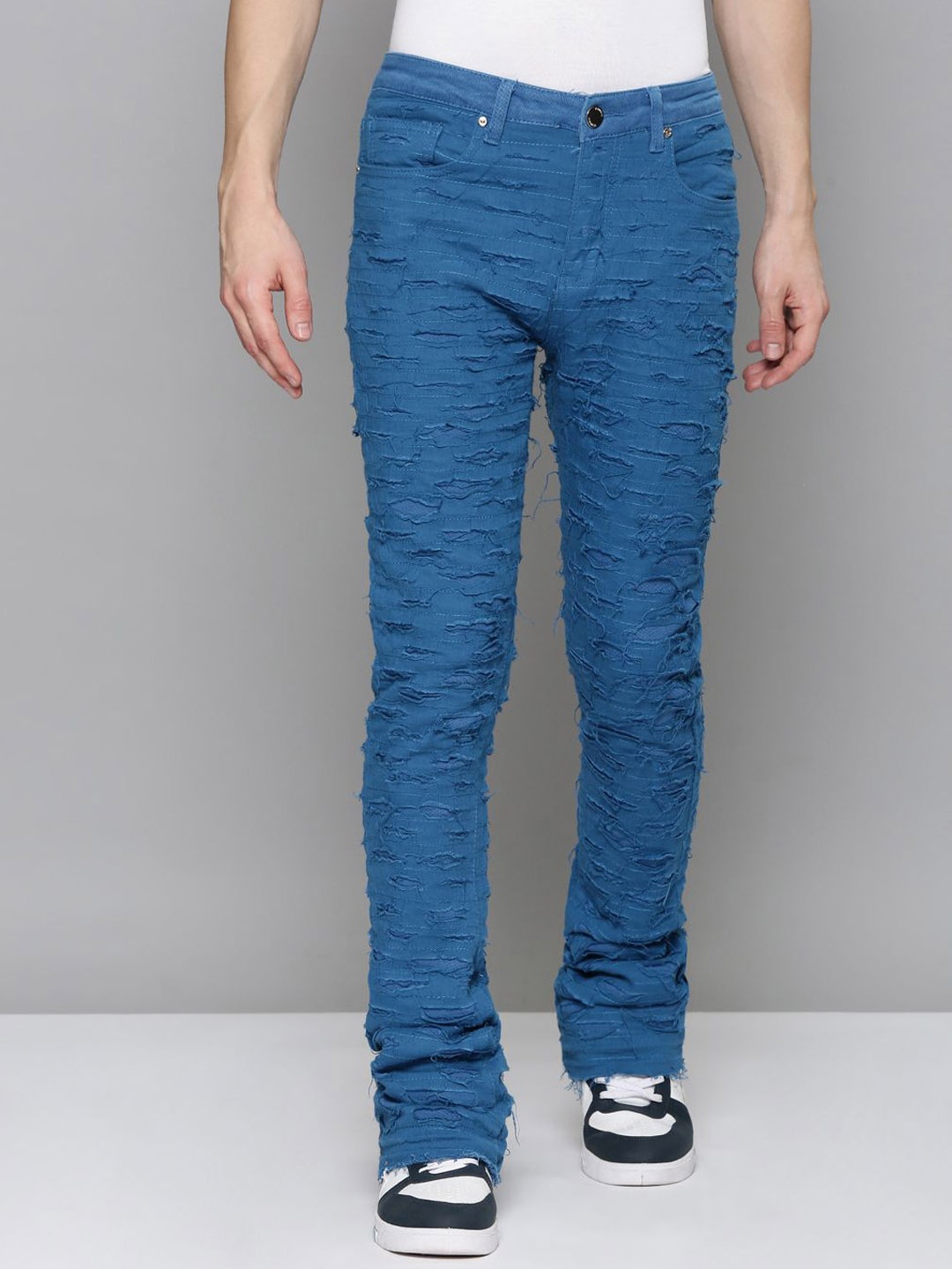 

WAIMEA Men Comfort Bootcut Mid-Rise Stretchable Jeans, Blue