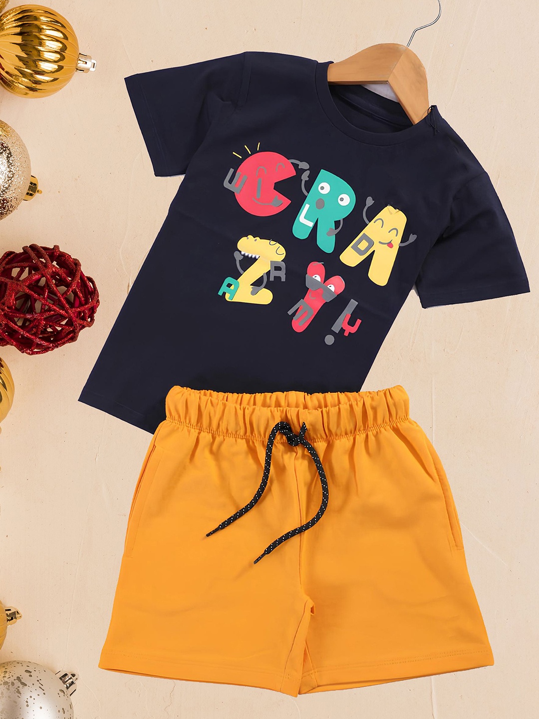 

Arshia Fashions Boys Printed T-shirt with Shorts, Blue