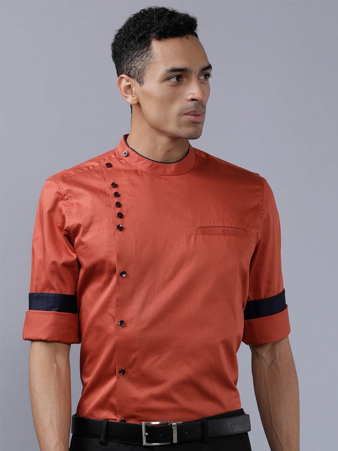 

HIGHLANDER Men Opaque Casual Shirt, Rust