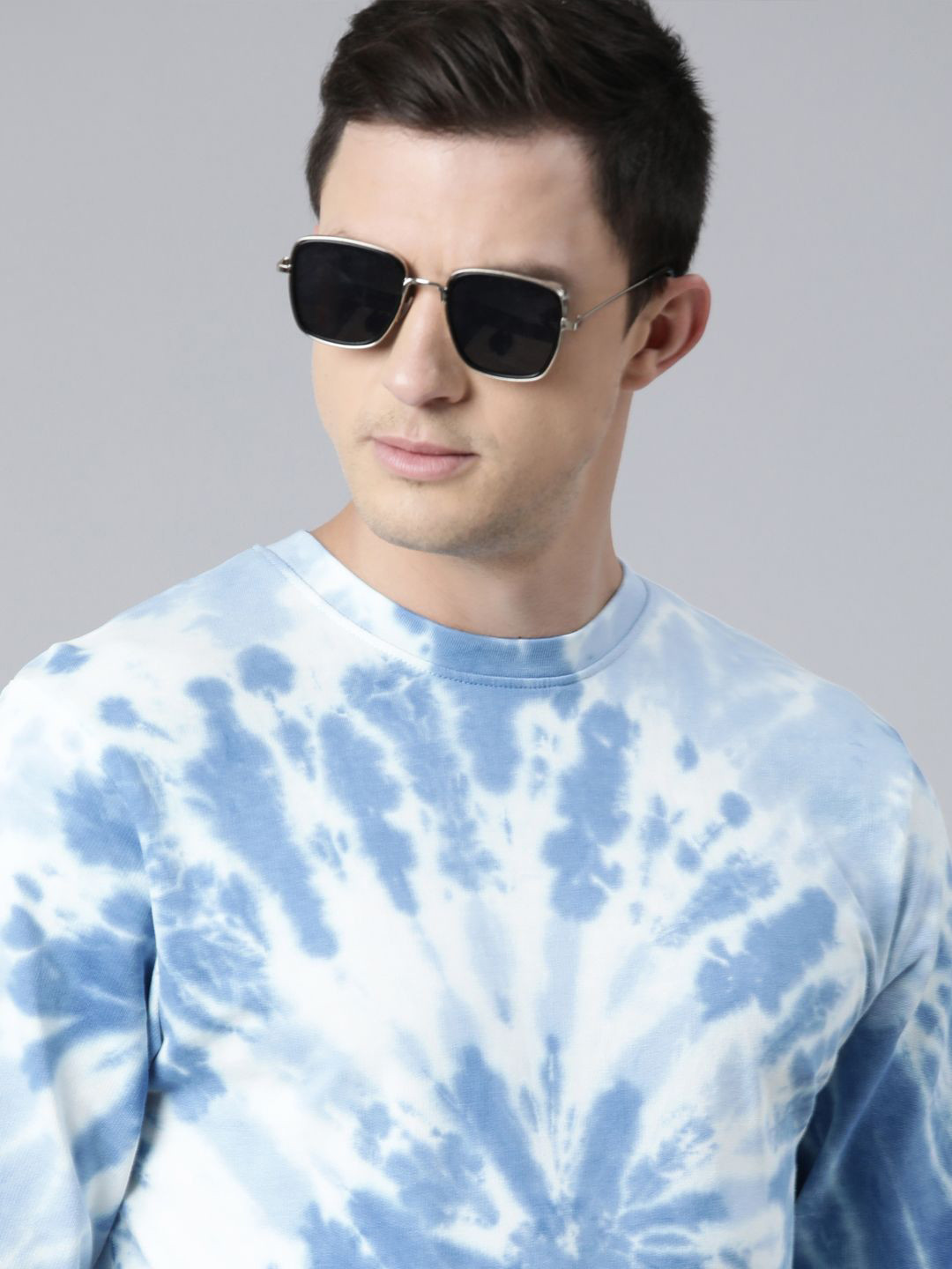 

Mast & Harbour Men Printed Sweatshirt, Blue