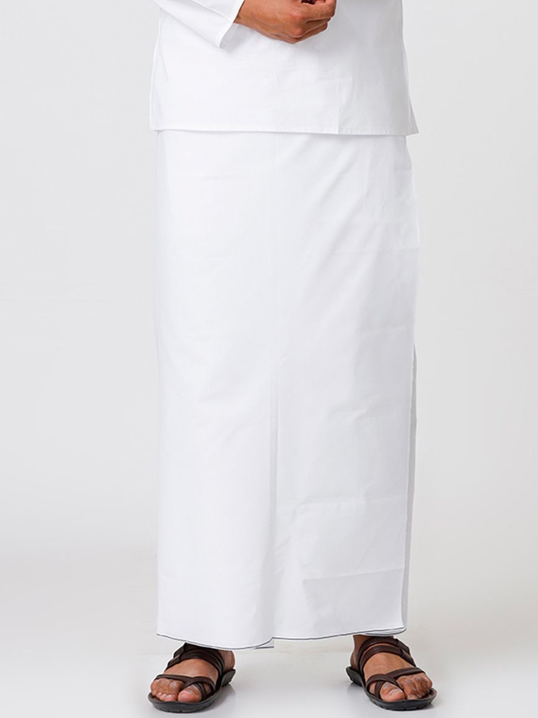 

Ramraj Men Cotton Prayer Dhoti, White