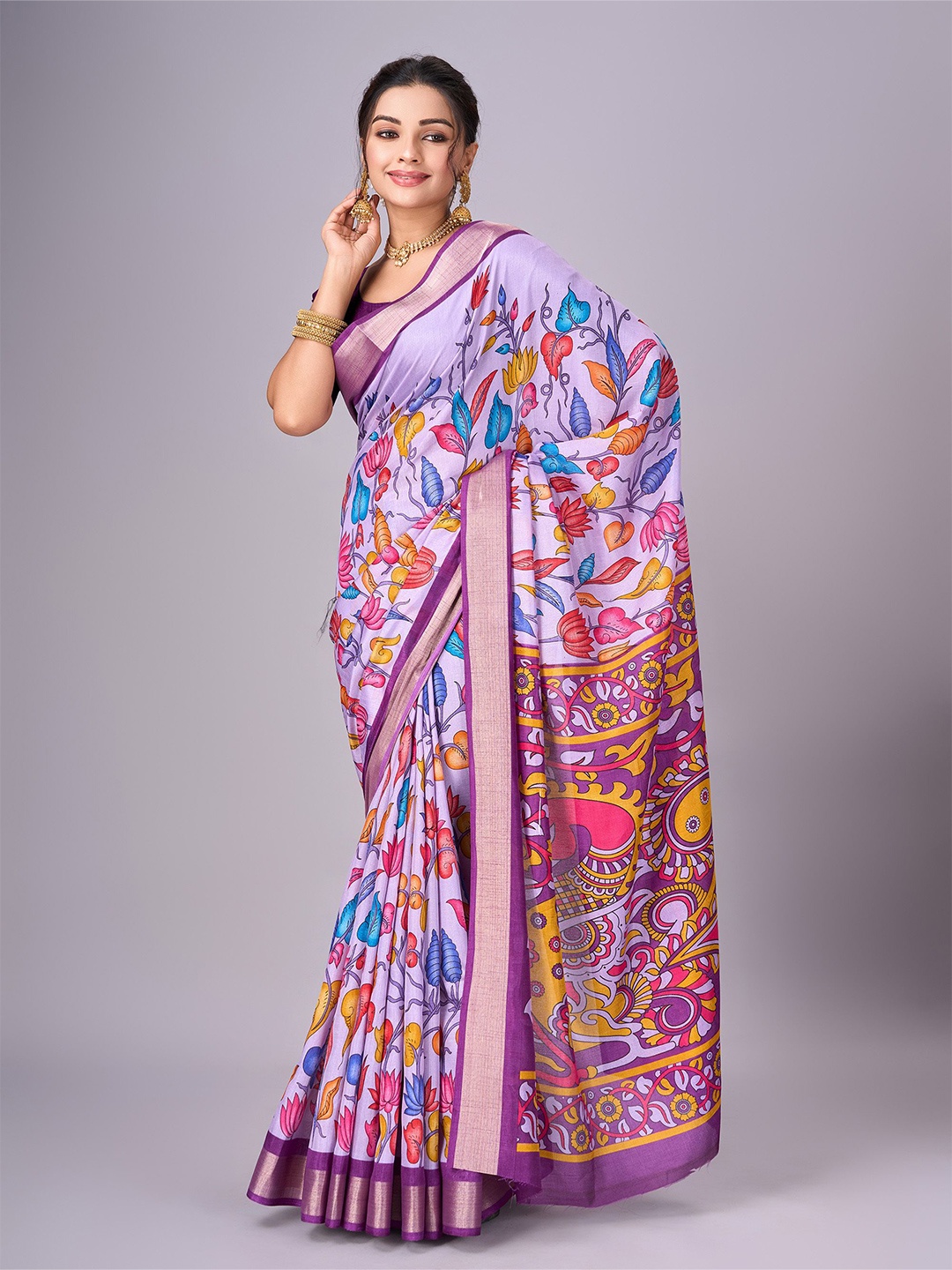

Sitanjali Ethnic Motifs Zari Bagh Saree, Purple