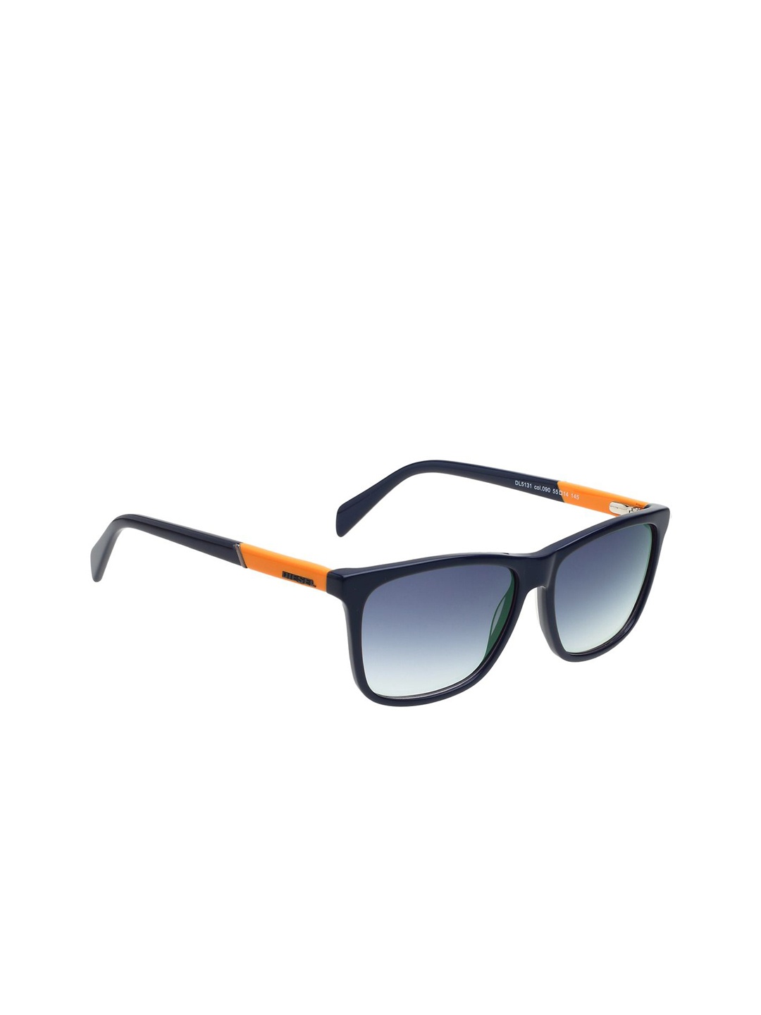 

DIESEL Unisex Square Sunglasses with UV Protected Lens, Blue