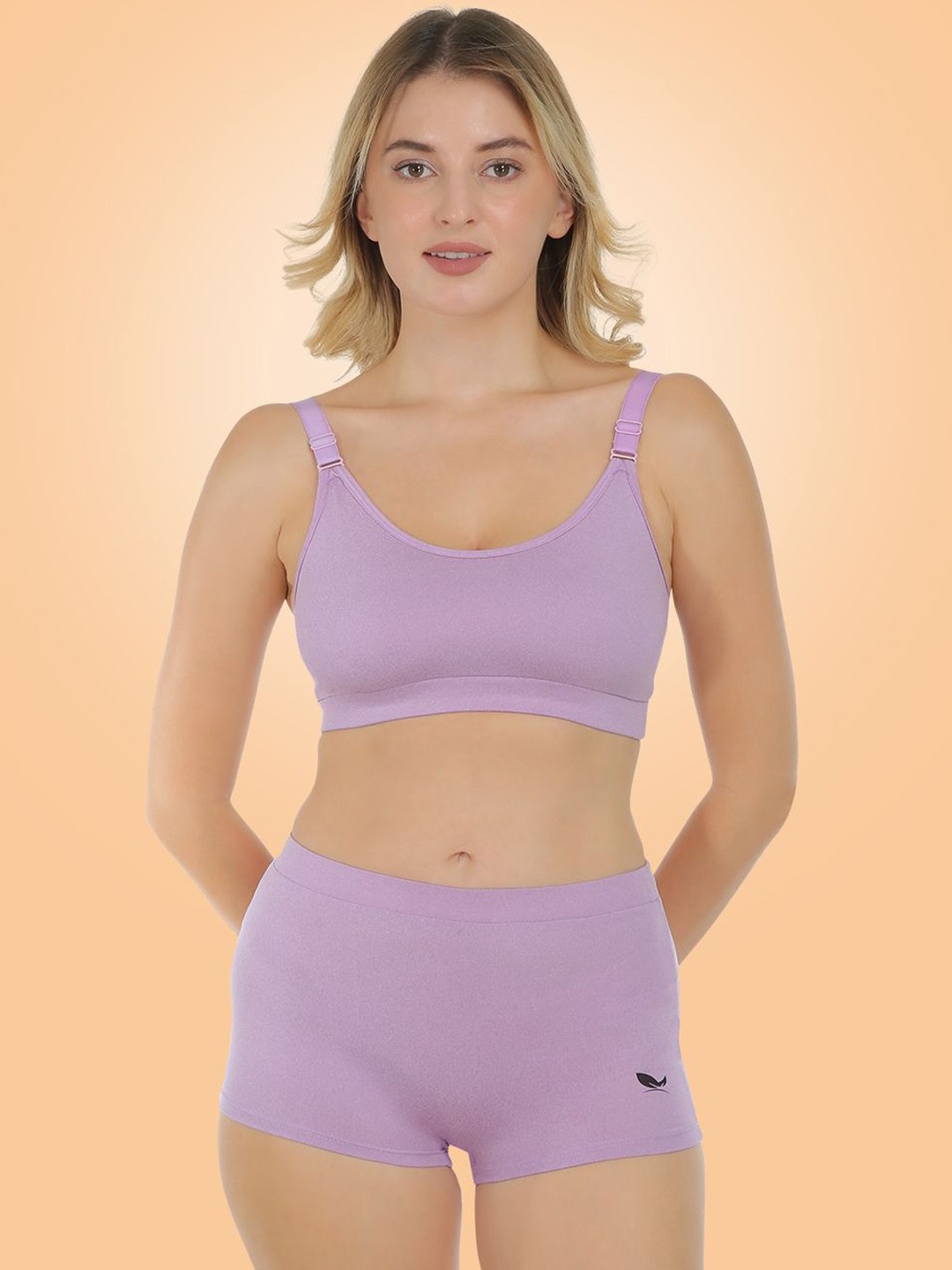 

POOJA RAGENEE Non-Padded Lingerie Set, Lavender