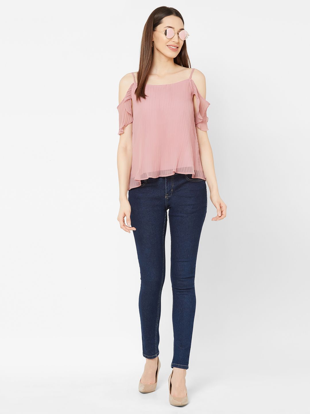 

MISH Cold-Shoulder Georgette Top, Rose