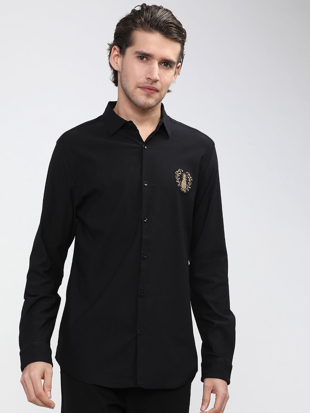 

HIGHLANDER Men Opaque Casual Shirt, Black