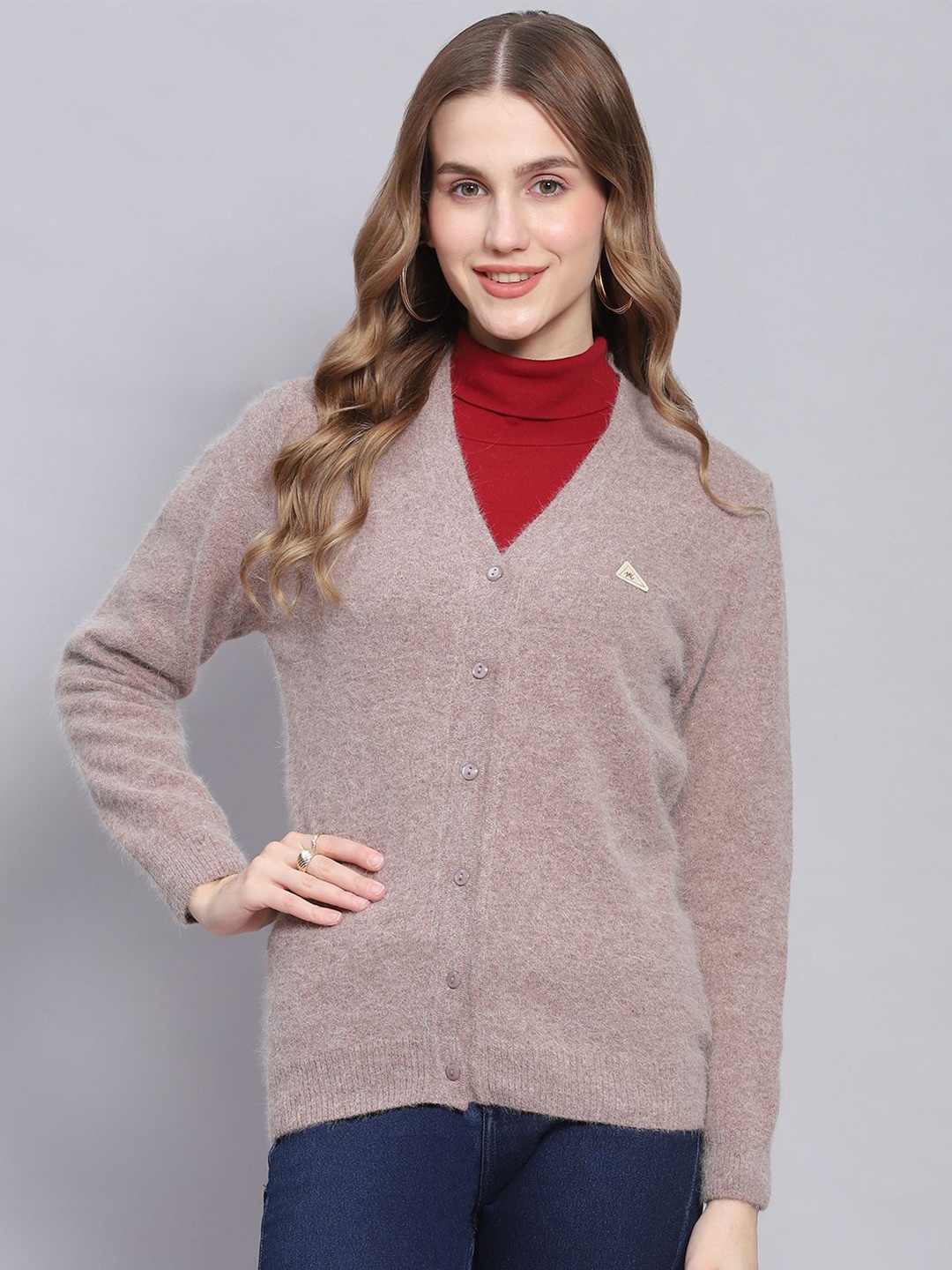 

Monte Carlo Women Woollen Cardigan, Brown