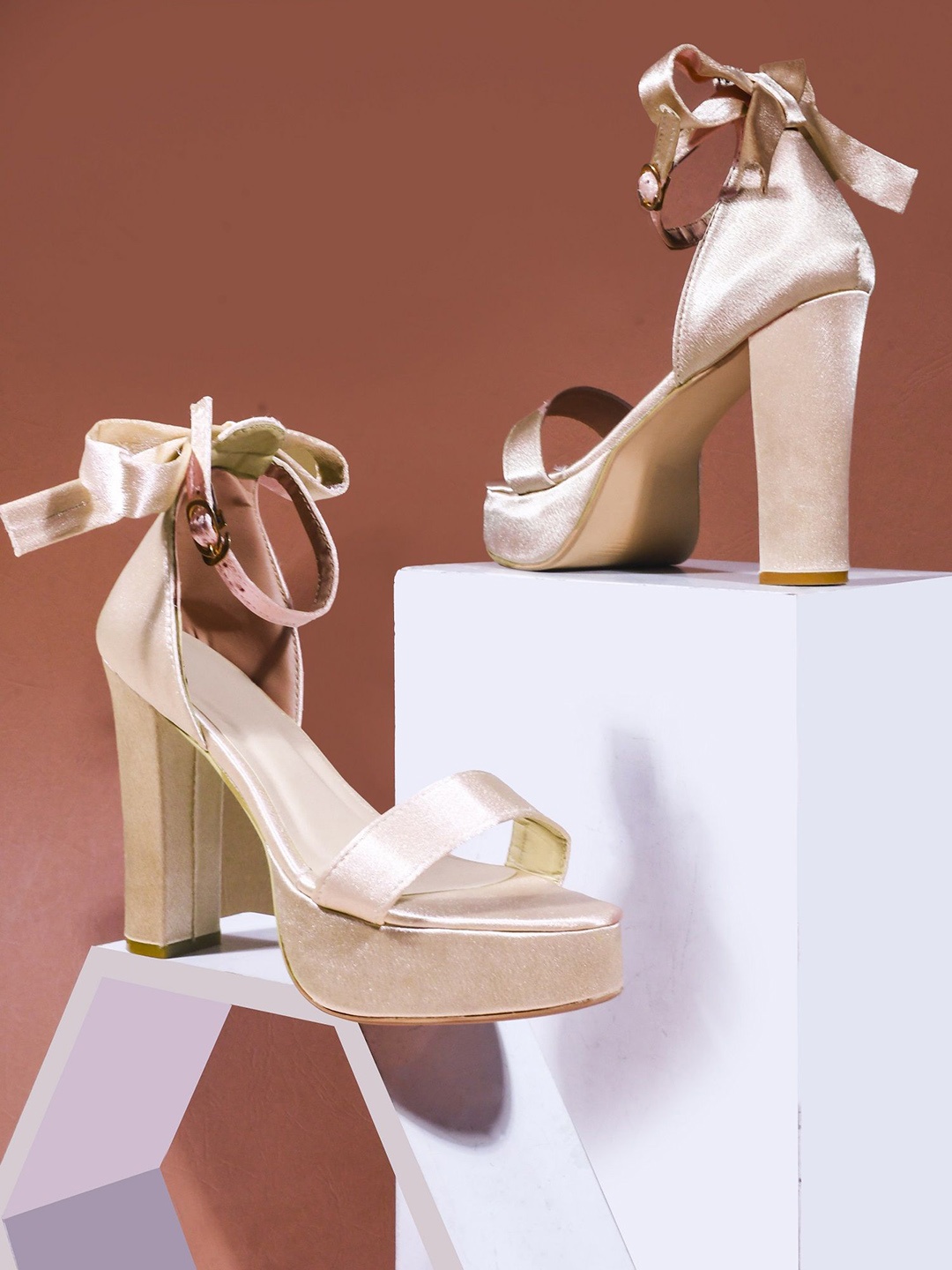 

Try Me Colourblocked Suede Party Block with Tassels, Pink