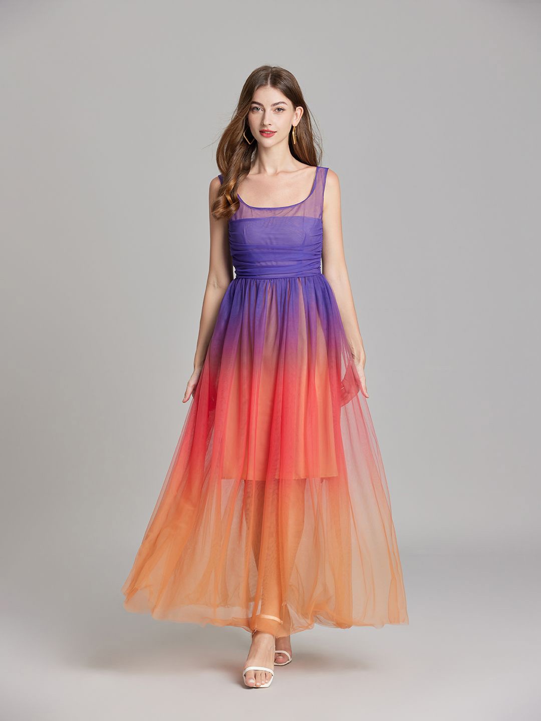 

JC Collection Tie and Dye Dyed Maxi Dress, Purple