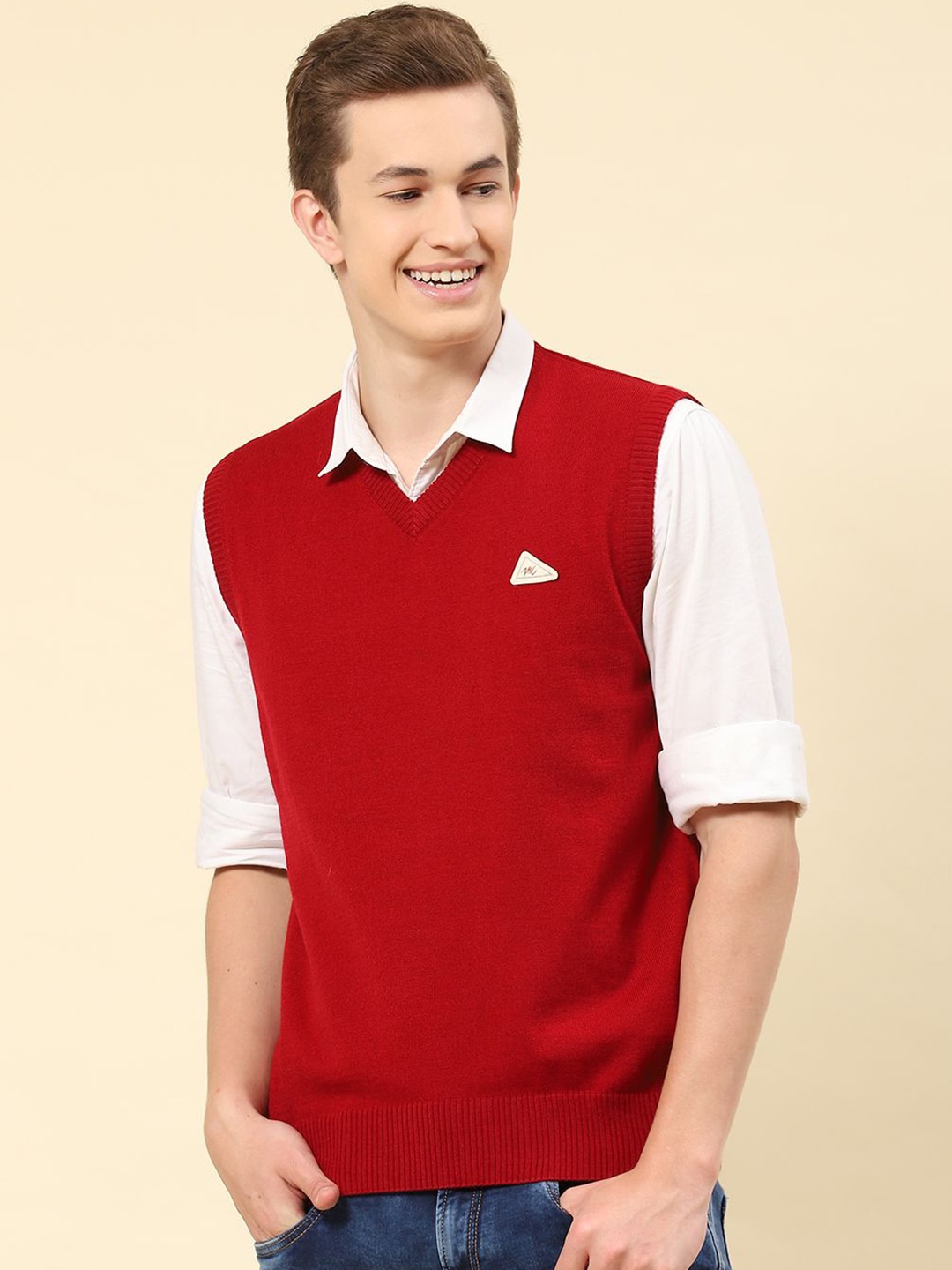 

Monte Carlo Men Woollen Sweater Vest, Red