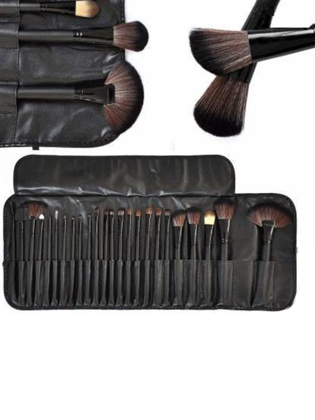 

Yoana Set Of 24 Premium Quality Makeup Brush Set With Black Leather Case