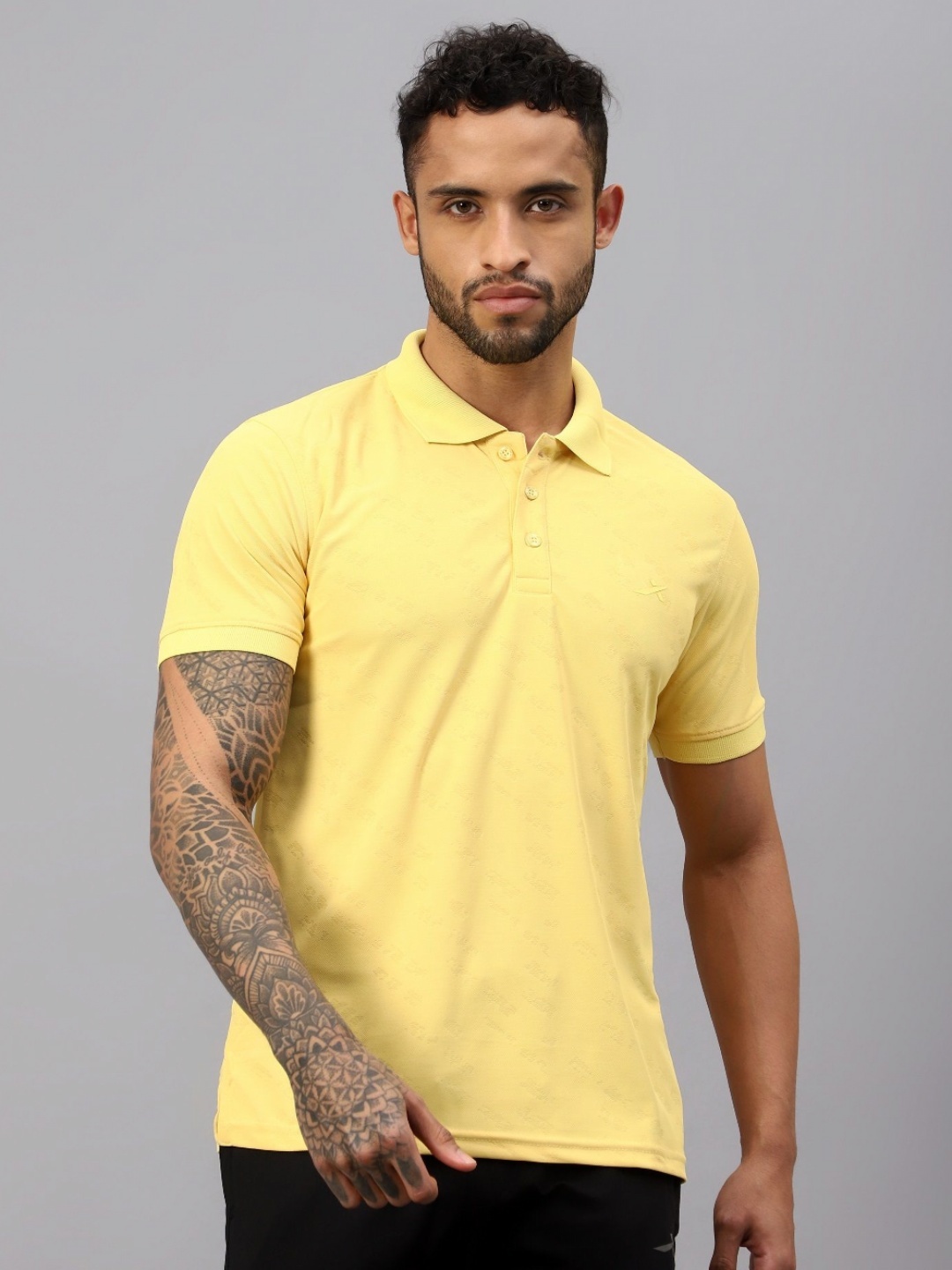 

VECTOR X Men Solid Polo Collar T-Shirt, Yellow