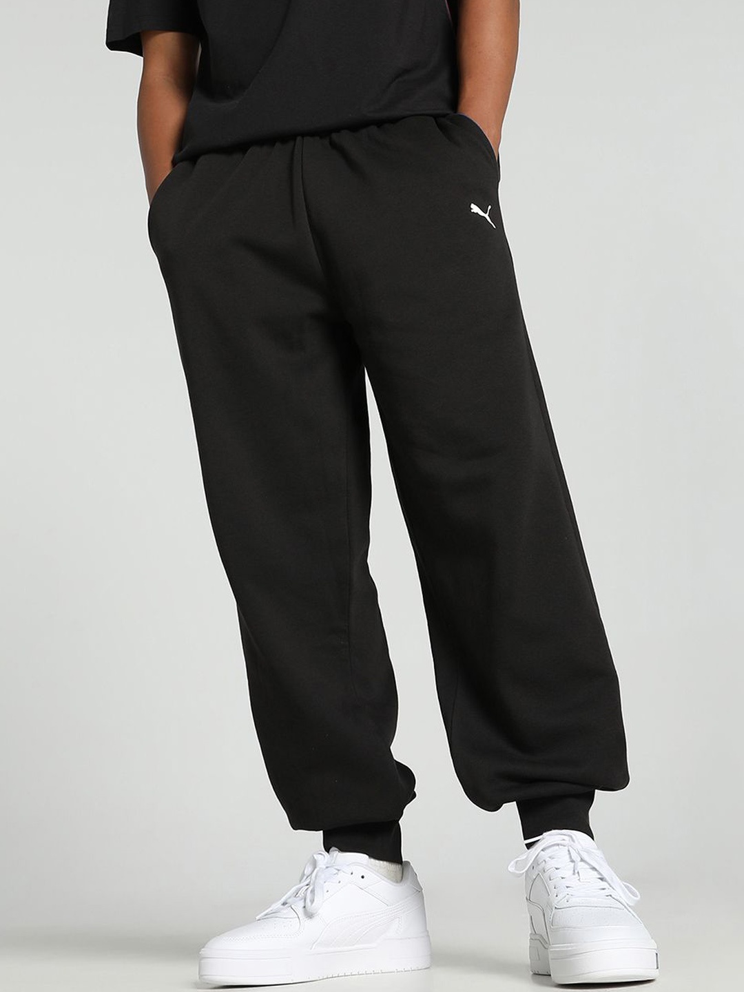 

PUMA Motorsport Cotton Relaxed Fit Track Pants, Black