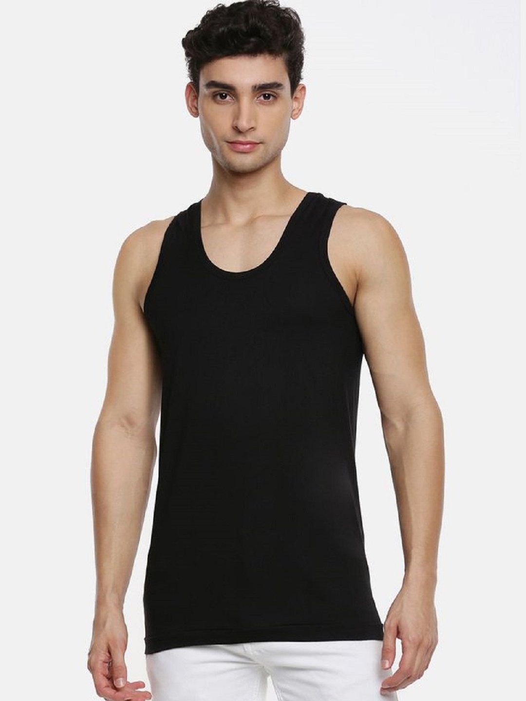 

Ramraj Pack Of 2 Cotton Undershirt Vests R2SukraRNBLK4P, Black