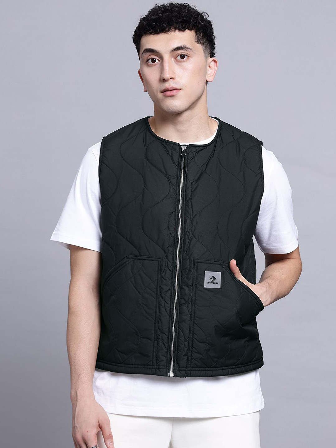 

Converse Men Padded Vest, Black