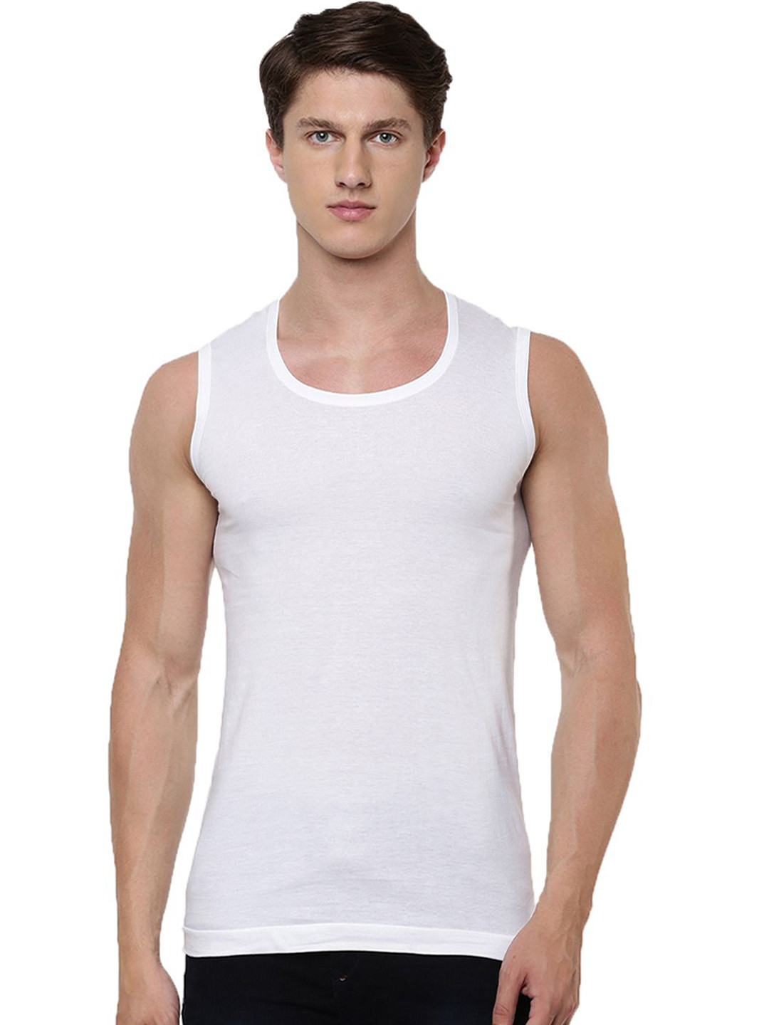 

Ramraj Pack of 3 Sleeveless Pure Cotton Innerwear Vests-R1SukraRNBSW4P, White