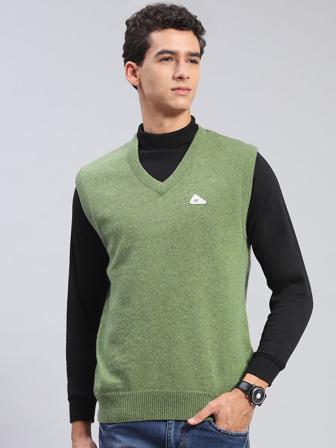 

Monte Carlo Men Woollen Pullover, Green