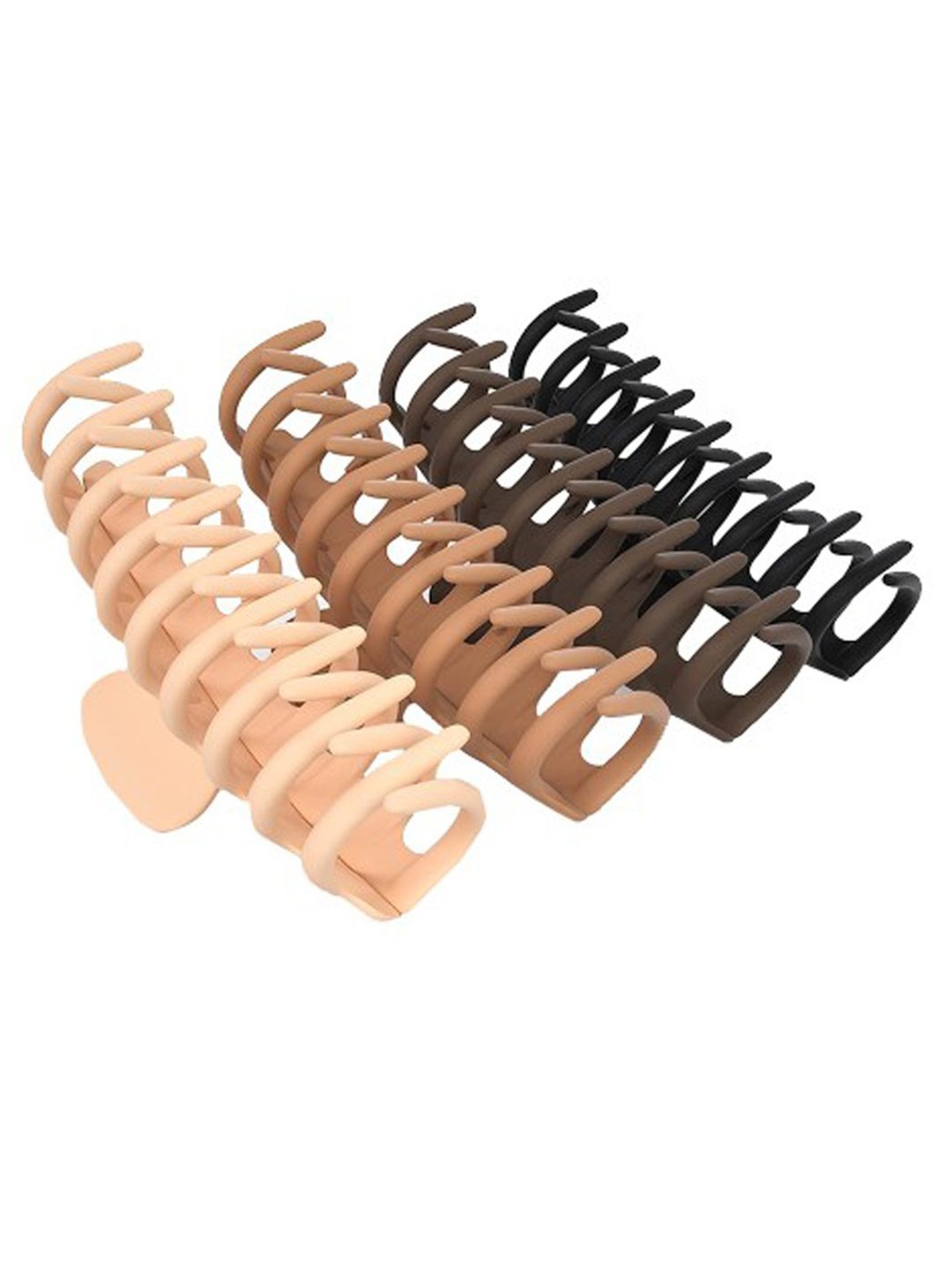 

Softwrap Women Set of 4 Claw Clip, Brown